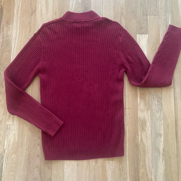 Claiborne Men’s deep red/burgundy crew neck sweater size L - Picture 7 of 9
